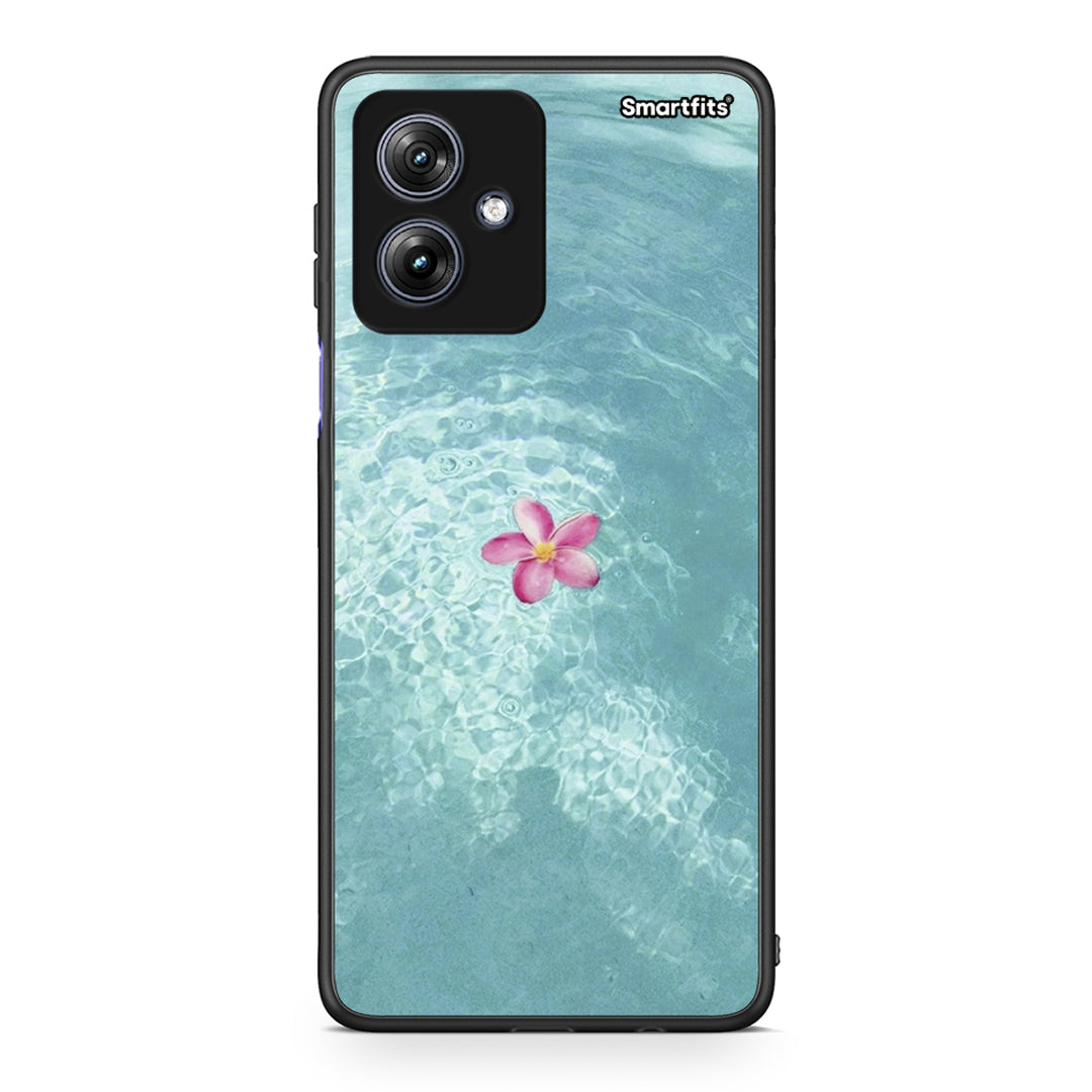 Motorola Moto G54 Water Flower Θήκη από τη Smartfits με σχέδιο στο πίσω μέρος και μαύρο περίβλημα | Smartphone case with colorful back and black bezels by Smartfits