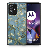 Thumbnail for Θήκη Motorola Moto G54 White Blossoms από τη Smartfits με σχέδιο στο πίσω μέρος και μαύρο περίβλημα | Motorola Moto G54 White Blossoms case with colorful back and black bezels