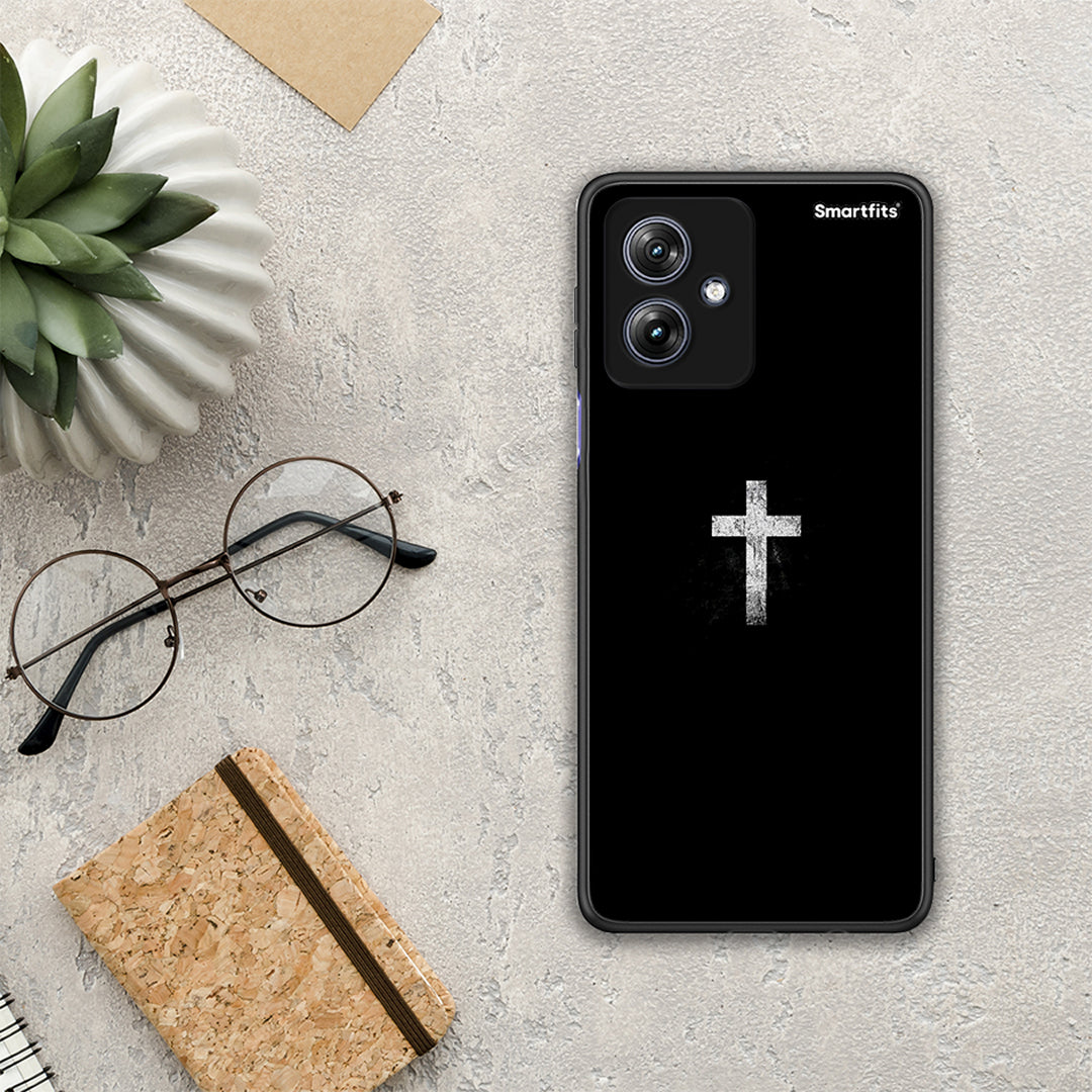 White Cross - Motorola Moto G54 θήκη