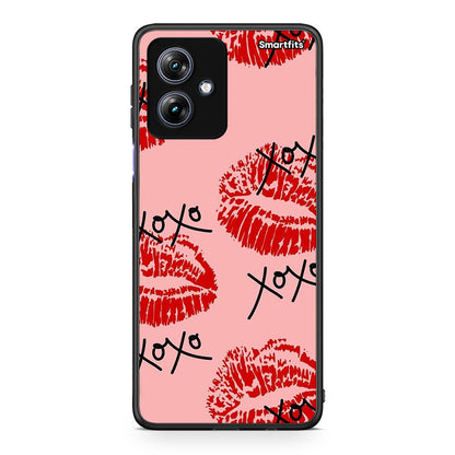 Motorola Moto G54 XOXO Lips θήκη από τη Smartfits με σχέδιο στο πίσω μέρος και μαύρο περίβλημα | Smartphone case with colorful back and black bezels by Smartfits