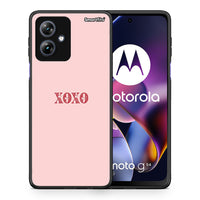 Thumbnail for Θήκη Motorola Moto G54 XOXO Love από τη Smartfits με σχέδιο στο πίσω μέρος και μαύρο περίβλημα | Motorola Moto G54 XOXO Love case with colorful back and black bezels