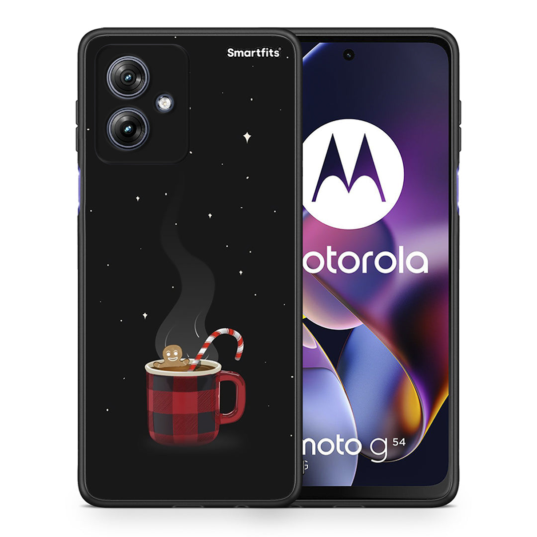 Θήκη Motorola Moto G54 Xmas Bathing από τη Smartfits με σχέδιο στο πίσω μέρος και μαύρο περίβλημα | Motorola Moto G54 Xmas Bathing case with colorful back and black bezels