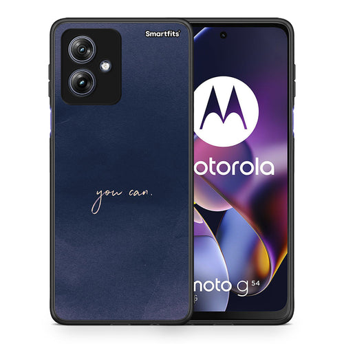Θήκη Motorola Moto G54 You Can από τη Smartfits με σχέδιο στο πίσω μέρος και μαύρο περίβλημα | Motorola Moto G54 You Can case with colorful back and black bezels