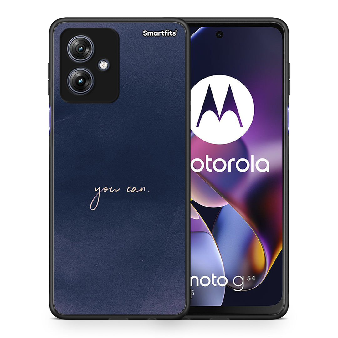 Θήκη Motorola Moto G54 You Can από τη Smartfits με σχέδιο στο πίσω μέρος και μαύρο περίβλημα | Motorola Moto G54 You Can case with colorful back and black bezels