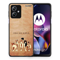 Thumbnail for Θήκη Motorola Moto G54 You Go Girl από τη Smartfits με σχέδιο στο πίσω μέρος και μαύρο περίβλημα | Motorola Moto G54 You Go Girl case with colorful back and black bezels