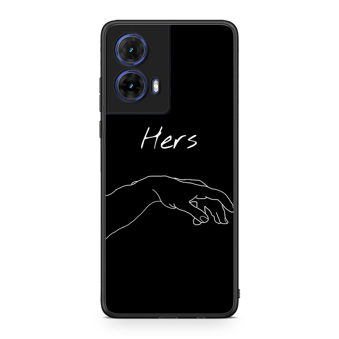 Motorola Moto G85 Aeshetic Love 1 Θήκη Αγίου Βαλεντίνου από τη Smartfits με σχέδιο στο πίσω μέρος και μαύρο περίβλημα | Smartphone case with colorful back and black bezels by Smartfits