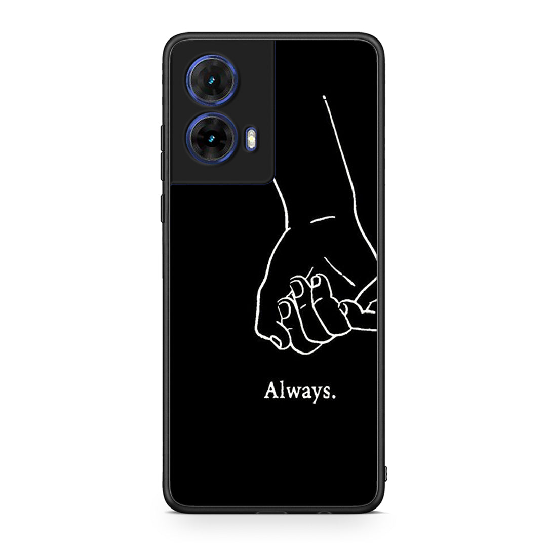 Motorola Moto G85 Always & Forever 1 Θήκη Αγίου Βαλεντίνου από τη Smartfits με σχέδιο στο πίσω μέρος και μαύρο περίβλημα | Smartphone case with colorful back and black bezels by Smartfits