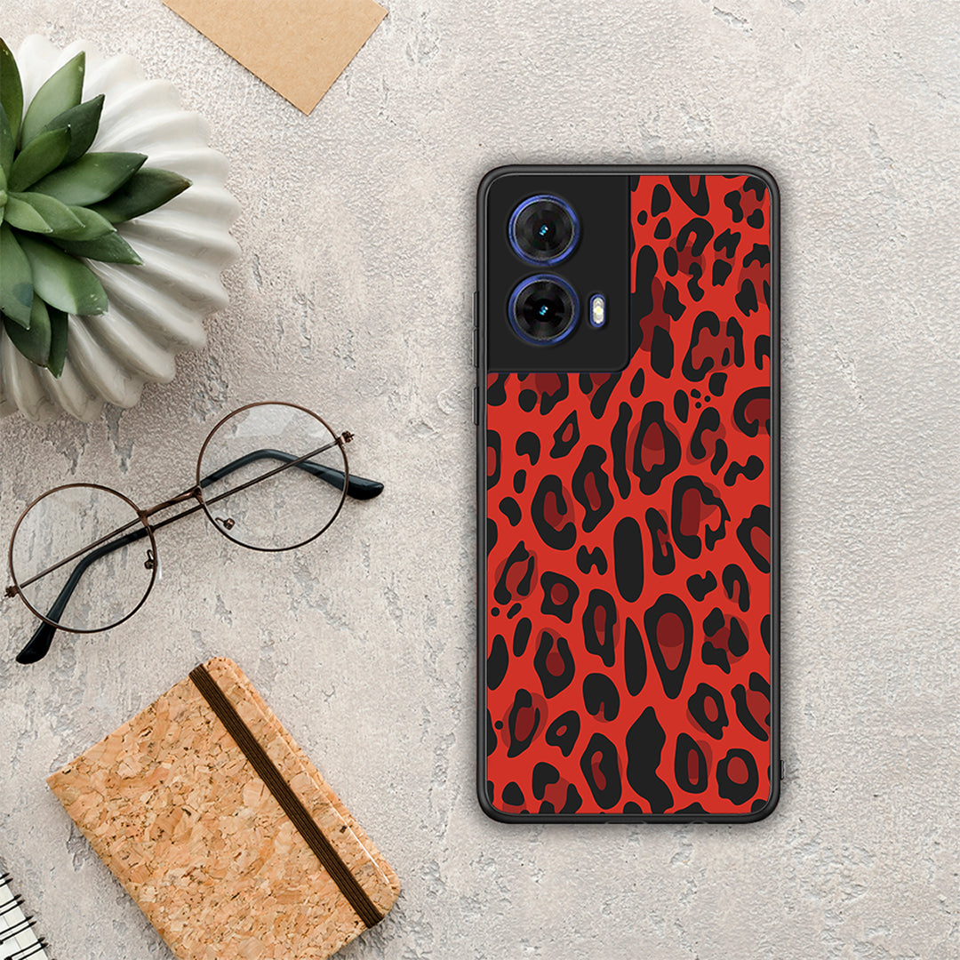 Animal Red Leopard - Motorola Moto G85 θήκη