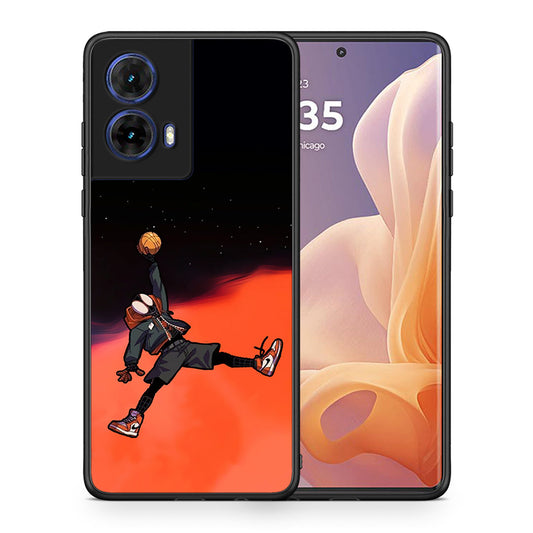 Θήκη Motorola Moto G85 Basketball Hero από τη Smartfits με σχέδιο στο πίσω μέρος και μαύρο περίβλημα | Motorola Moto G85 Basketball Hero case with colorful back and black bezels