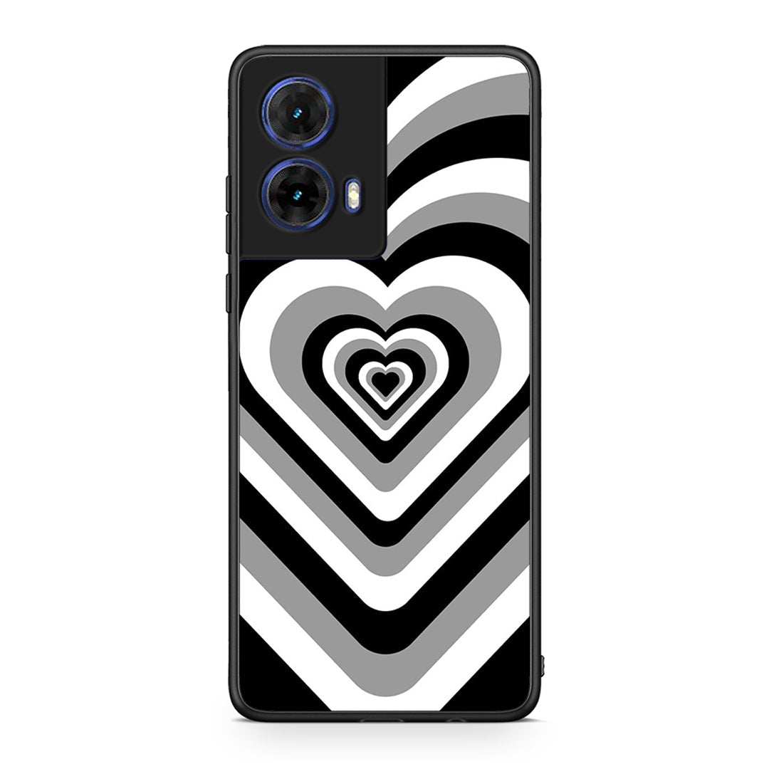 Motorola Moto G85 Black Hearts θήκη από τη Smartfits με σχέδιο στο πίσω μέρος και μαύρο περίβλημα | Smartphone case with colorful back and black bezels by Smartfits