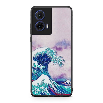 Motorola Moto G85 Blue Waves θήκη από τη Smartfits με σχέδιο στο πίσω μέρος και μαύρο περίβλημα | Smartphone case with colorful back and black bezels by Smartfits