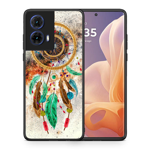 Θήκη Motorola Moto G85 DreamCatcher Boho από τη Smartfits με σχέδιο στο πίσω μέρος και μαύρο περίβλημα | Motorola Moto G85 DreamCatcher Boho case with colorful back and black bezels