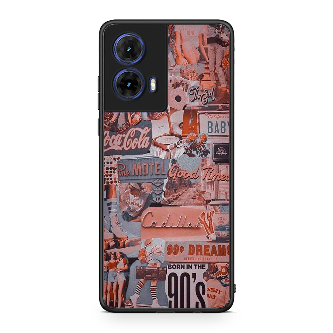 Motorola Moto G85 Born In 90s θήκη από τη Smartfits με σχέδιο στο πίσω μέρος και μαύρο περίβλημα | Smartphone case with colorful back and black bezels by Smartfits