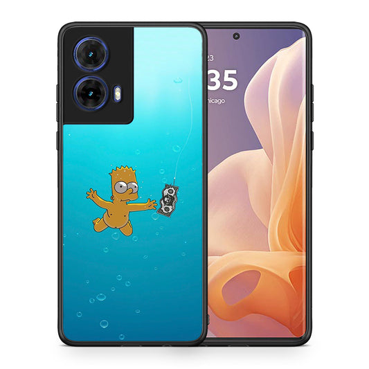 Θήκη Motorola Moto G85 Chasing Money από τη Smartfits με σχέδιο στο πίσω μέρος και μαύρο περίβλημα | Motorola Moto G85 Chasing Money case with colorful back and black bezels
