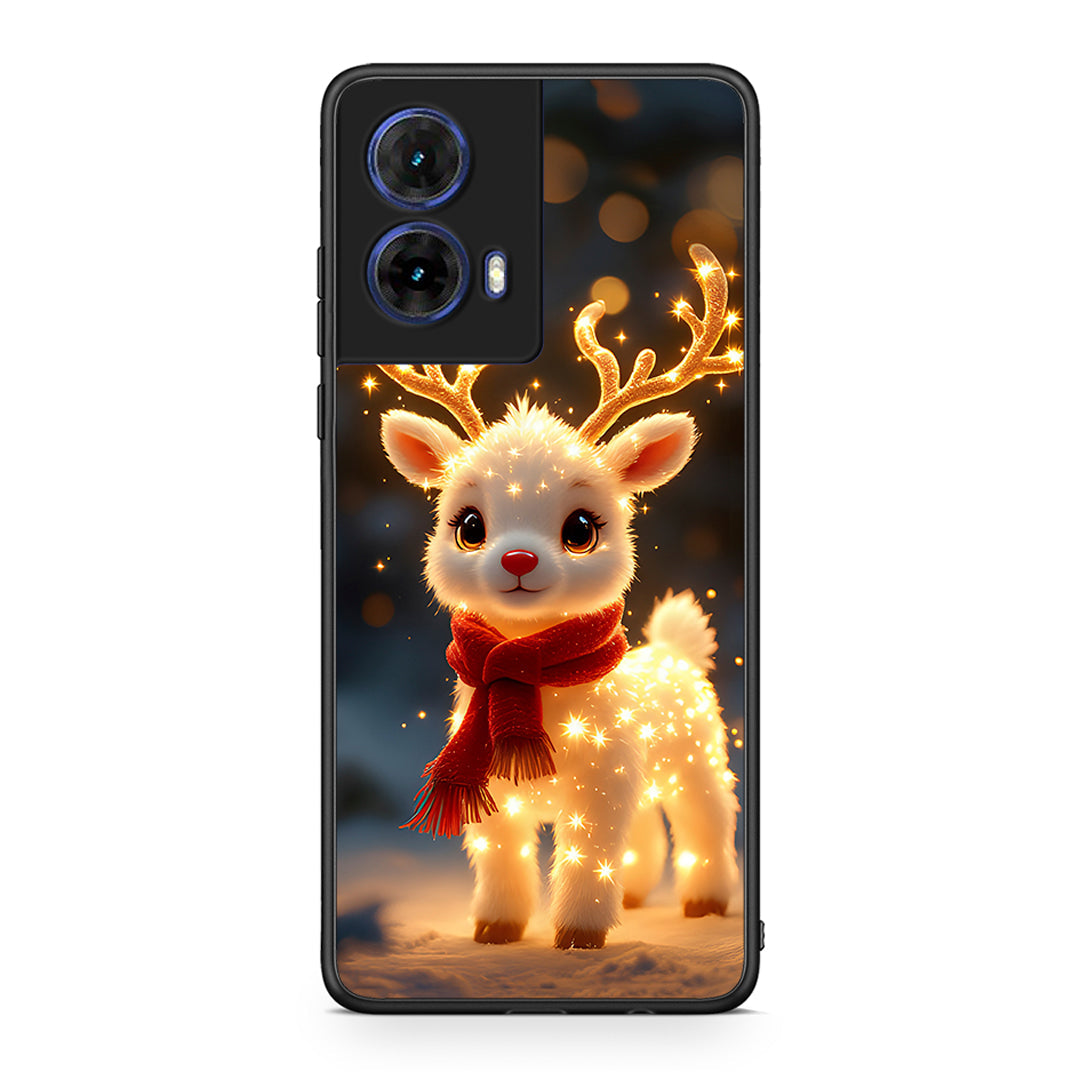 Motorola Moto G85 Christmas Cutie θήκη από τη Smartfits με σχέδιο στο πίσω μέρος και μαύρο περίβλημα | Smartphone case with colorful back and black bezels by Smartfits