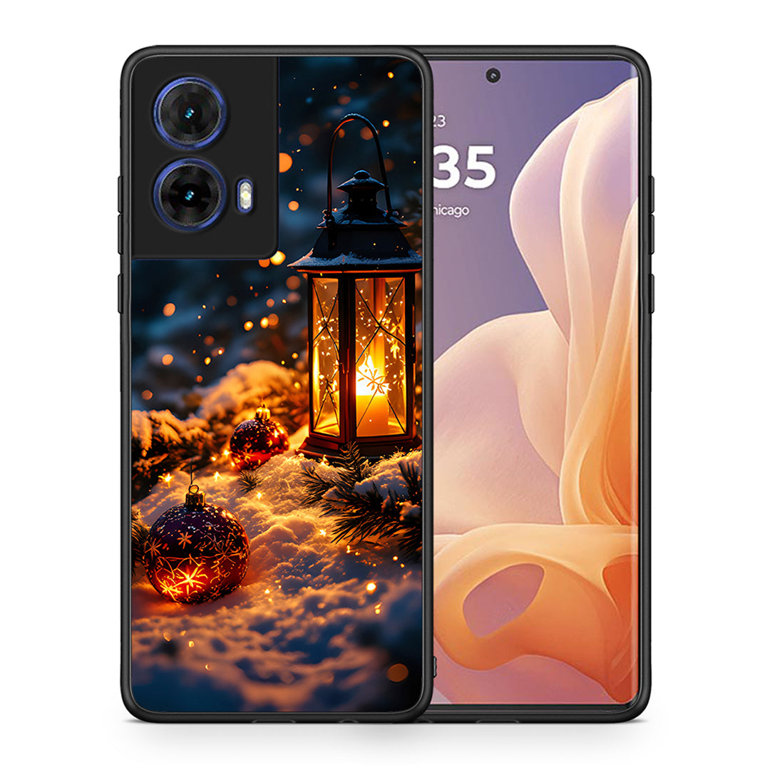 Θήκη Motorola Moto G85 Christmas Ornaments από τη Smartfits με σχέδιο στο πίσω μέρος και μαύρο περίβλημα | Motorola Moto G85 Christmas Ornaments case with colorful back and black bezels