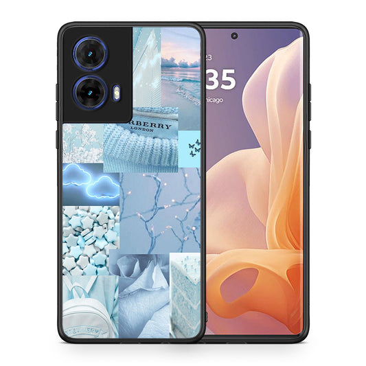 Θήκη Motorola Moto G85 Ciel Aesthetic Collage από τη Smartfits με σχέδιο στο πίσω μέρος και μαύρο περίβλημα | Motorola Moto G85 Ciel Aesthetic Collage case with colorful back and black bezels