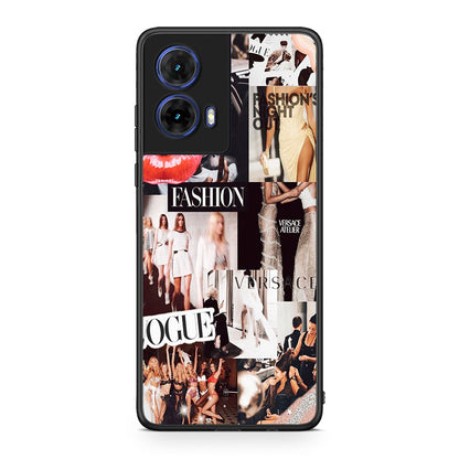 Motorola Moto G85 Collage Fashion Θήκη Αγίου Βαλεντίνου από τη Smartfits με σχέδιο στο πίσω μέρος και μαύρο περίβλημα | Smartphone case with colorful back and black bezels by Smartfits