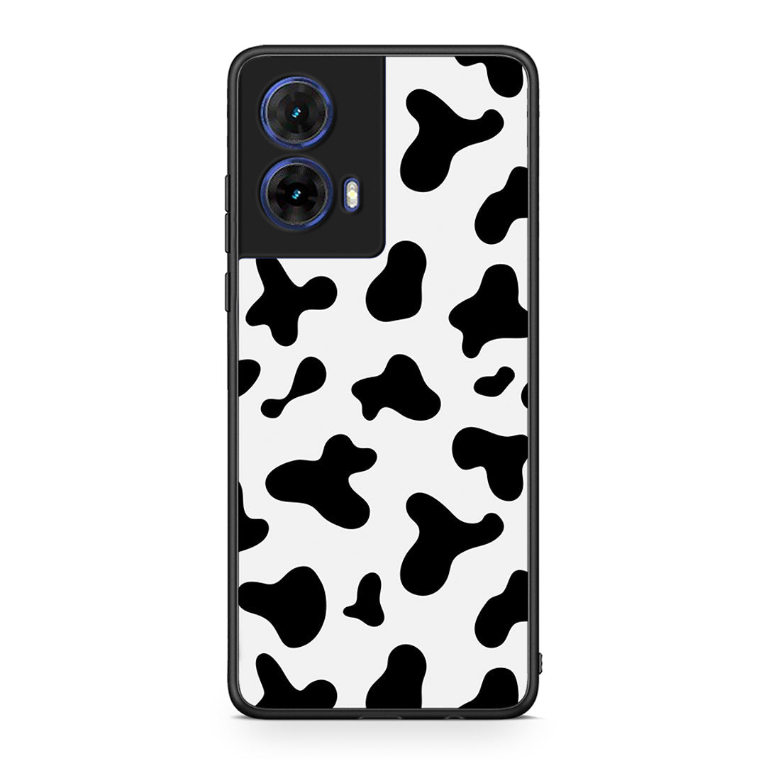 Motorola Moto G85 Cow Print θήκη από τη Smartfits με σχέδιο στο πίσω μέρος και μαύρο περίβλημα | Smartphone case with colorful back and black bezels by Smartfits