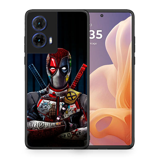 Θήκη Motorola Moto G85 Funny Guy από τη Smartfits με σχέδιο στο πίσω μέρος και μαύρο περίβλημα | Motorola Moto G85 Funny Guy case with colorful back and black bezels