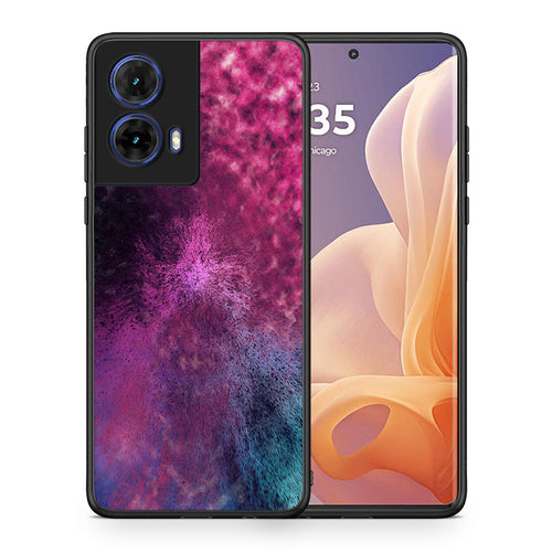 Θήκη Motorola Moto G85 Aurora Galaxy από τη Smartfits με σχέδιο στο πίσω μέρος και μαύρο περίβλημα | Motorola Moto G85 Aurora Galaxy case with colorful back and black bezels