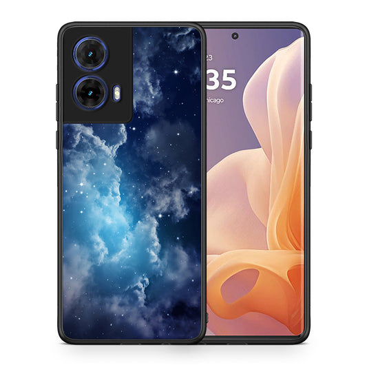 Θήκη Motorola Moto G85 Blue Sky Galaxy από τη Smartfits με σχέδιο στο πίσω μέρος και μαύρο περίβλημα | Motorola Moto G85 Blue Sky Galaxy case with colorful back and black bezels