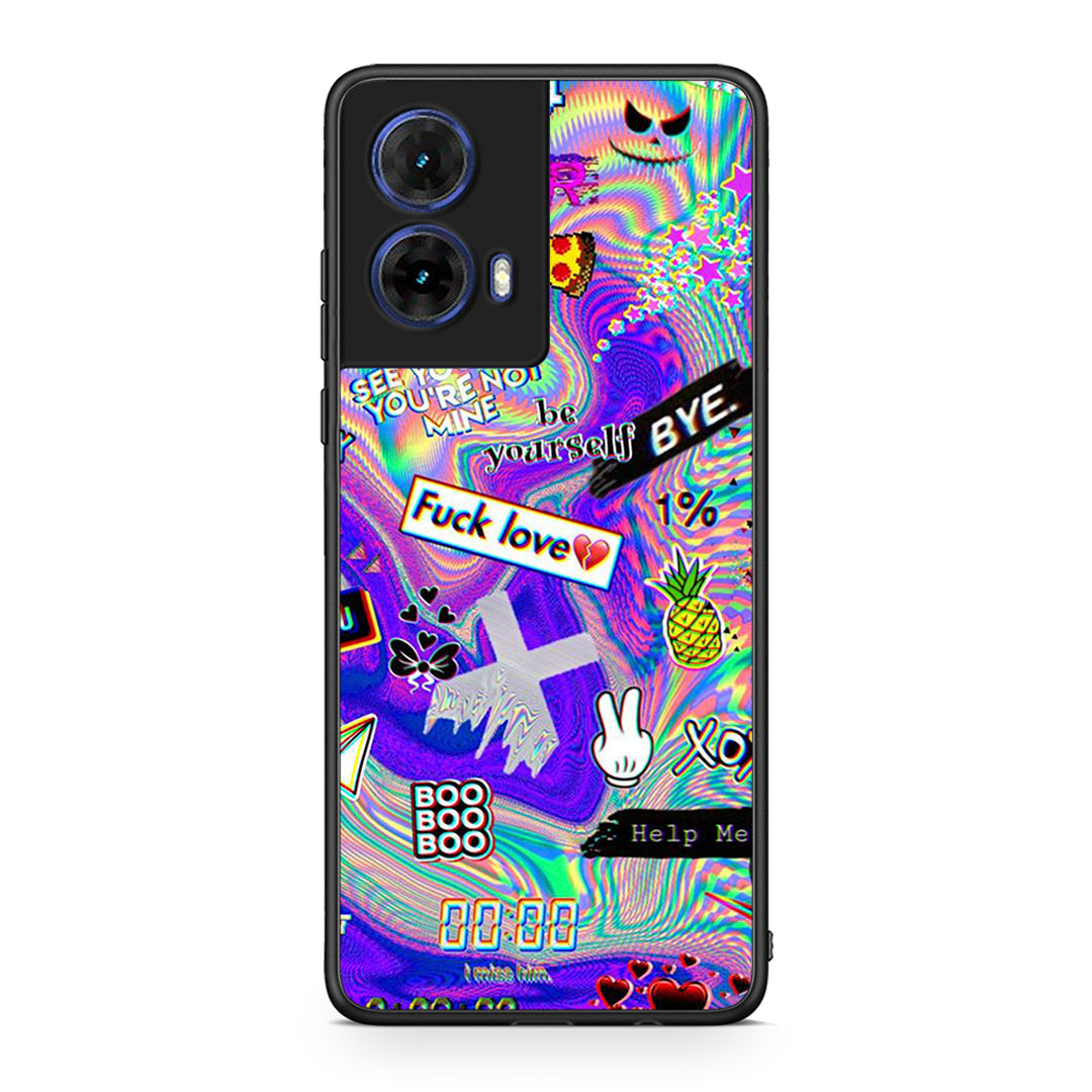 Motorola Moto G85 Game Over θήκη από τη Smartfits με σχέδιο στο πίσω μέρος και μαύρο περίβλημα | Smartphone case with colorful back and black bezels by Smartfits