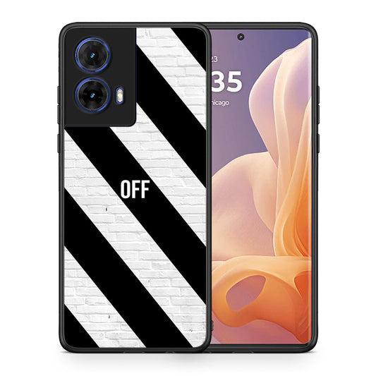 Θήκη Motorola Moto G85 Get Off από τη Smartfits με σχέδιο στο πίσω μέρος και μαύρο περίβλημα | Motorola Moto G85 Get Off case with colorful back and black bezels
