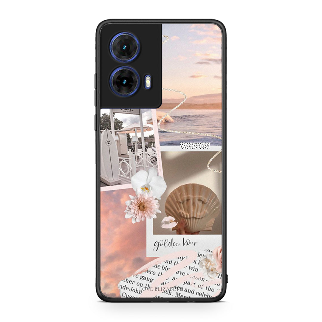 Motorola Moto G85 Golden Hour Θήκη Αγίου Βαλεντίνου από τη Smartfits με σχέδιο στο πίσω μέρος και μαύρο περίβλημα | Smartphone case with colorful back and black bezels by Smartfits
