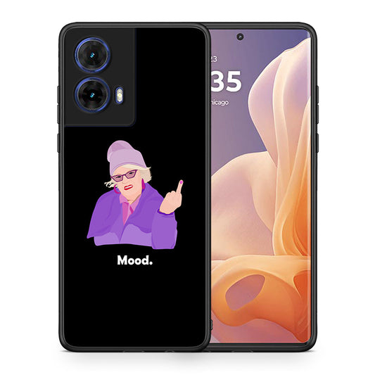 Θήκη Motorola Moto G85 Grandma Mood Black από τη Smartfits με σχέδιο στο πίσω μέρος και μαύρο περίβλημα | Motorola Moto G85 Grandma Mood Black case with colorful back and black bezels