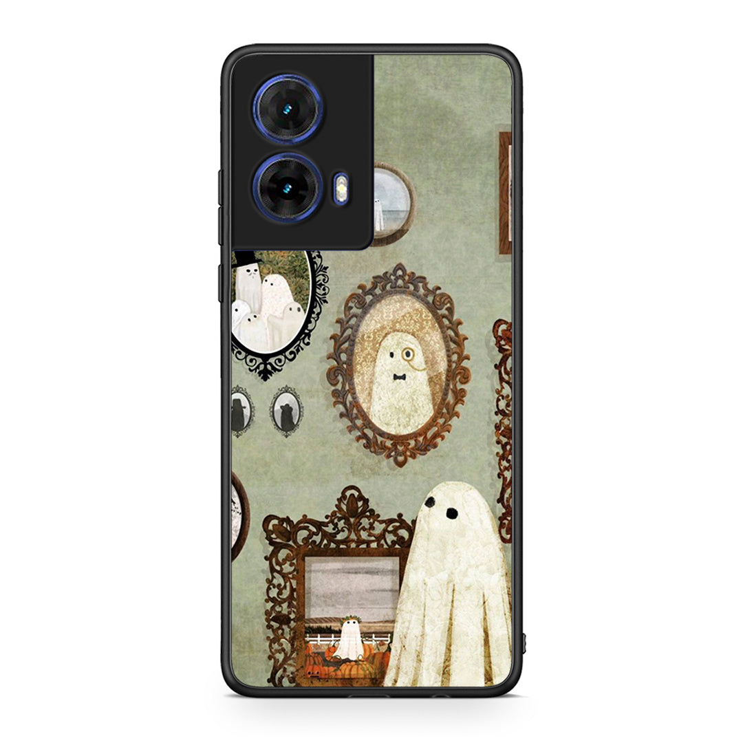 Motorola Moto G85 Halloween Ghost Season Θήκη από τη Smartfits με σχέδιο στο πίσω μέρος και μαύρο περίβλημα | Smartphone case with colorful back and black bezels by Smartfits