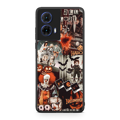 Motorola Moto G85 Halloween Spooky Season Θήκη από τη Smartfits με σχέδιο στο πίσω μέρος και μαύρο περίβλημα | Smartphone case with colorful back and black bezels by Smartfits