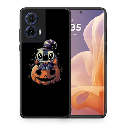 Θήκη Motorola Moto G85 Halloween Stitch από τη Smartfits με σχέδιο στο πίσω μέρος και μαύρο περίβλημα | Motorola Moto G85 Halloween Stitch case with colorful back and black bezels