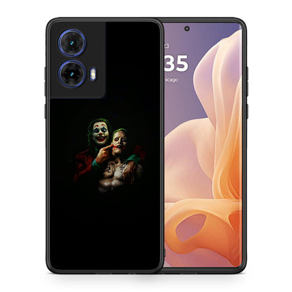 Θήκη Motorola Moto G85 Clown Hero από τη Smartfits με σχέδιο στο πίσω μέρος και μαύρο περίβλημα | Motorola Moto G85 Clown Hero case with colorful back and black bezels