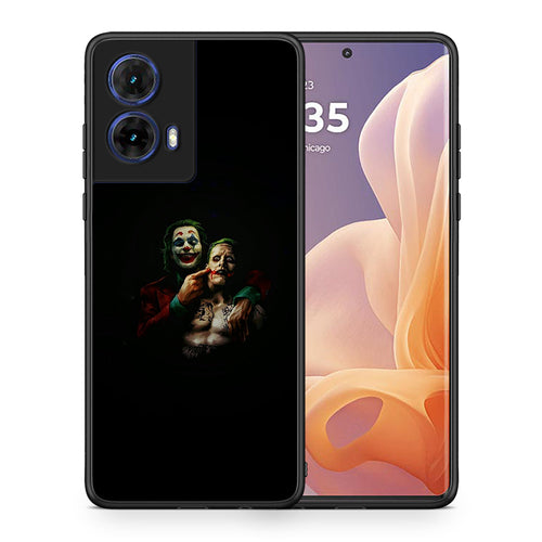 Θήκη Motorola Moto G85 Clown Hero από τη Smartfits με σχέδιο στο πίσω μέρος και μαύρο περίβλημα | Motorola Moto G85 Clown Hero case with colorful back and black bezels