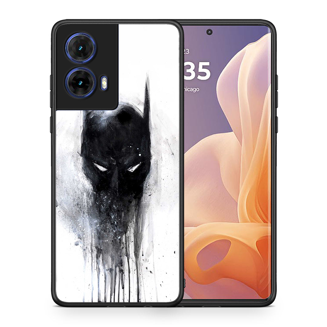 Θήκη Motorola Moto G85 Paint Bat Hero από τη Smartfits με σχέδιο στο πίσω μέρος και μαύρο περίβλημα | Motorola Moto G85 Paint Bat Hero case with colorful back and black bezels