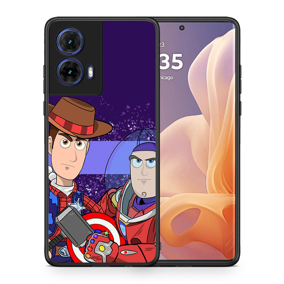 Θήκη Motorola Moto G85 Infinity Story από τη Smartfits με σχέδιο στο πίσω μέρος και μαύρο περίβλημα | Motorola Moto G85 Infinity Story case with colorful back and black bezels