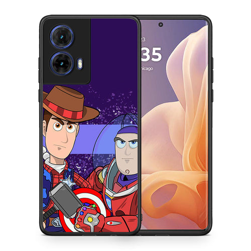 Θήκη Motorola Moto G85 Infinity Story από τη Smartfits με σχέδιο στο πίσω μέρος και μαύρο περίβλημα | Motorola Moto G85 Infinity Story case with colorful back and black bezels