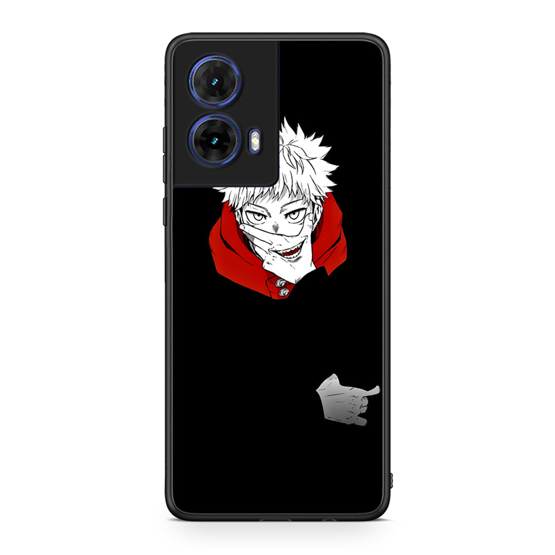 Motorola Moto G85 Itadori Anime θήκη από τη Smartfits με σχέδιο στο πίσω μέρος και μαύρο περίβλημα | Smartphone case with colorful back and black bezels by Smartfits