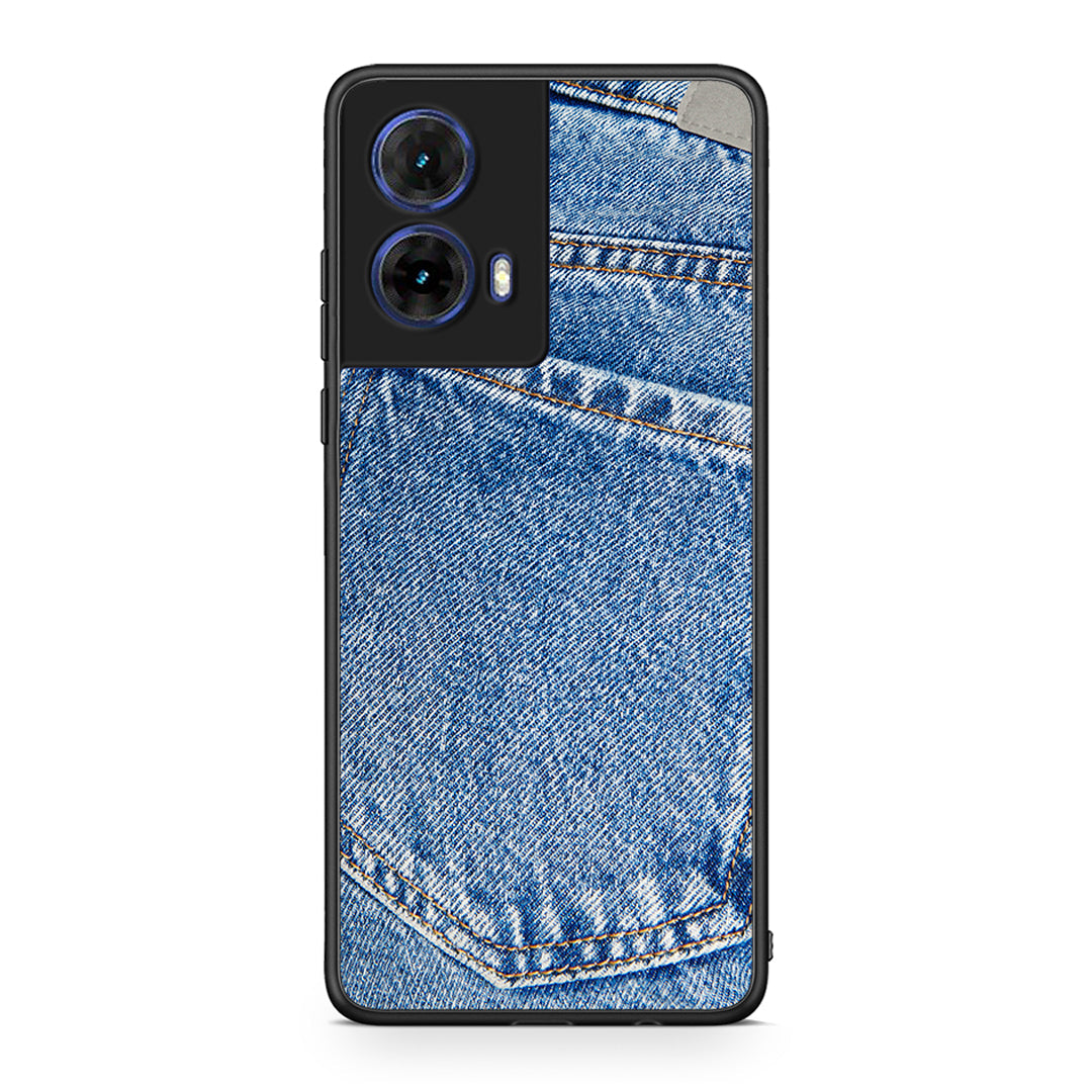 Motorola Moto G85 Jeans Pocket θήκη από τη Smartfits με σχέδιο στο πίσω μέρος και μαύρο περίβλημα | Smartphone case with colorful back and black bezels by Smartfits