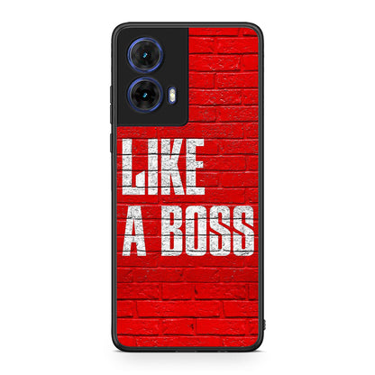 Motorola Moto G85 Like A Boss θήκη από τη Smartfits με σχέδιο στο πίσω μέρος και μαύρο περίβλημα | Smartphone case with colorful back and black bezels by Smartfits