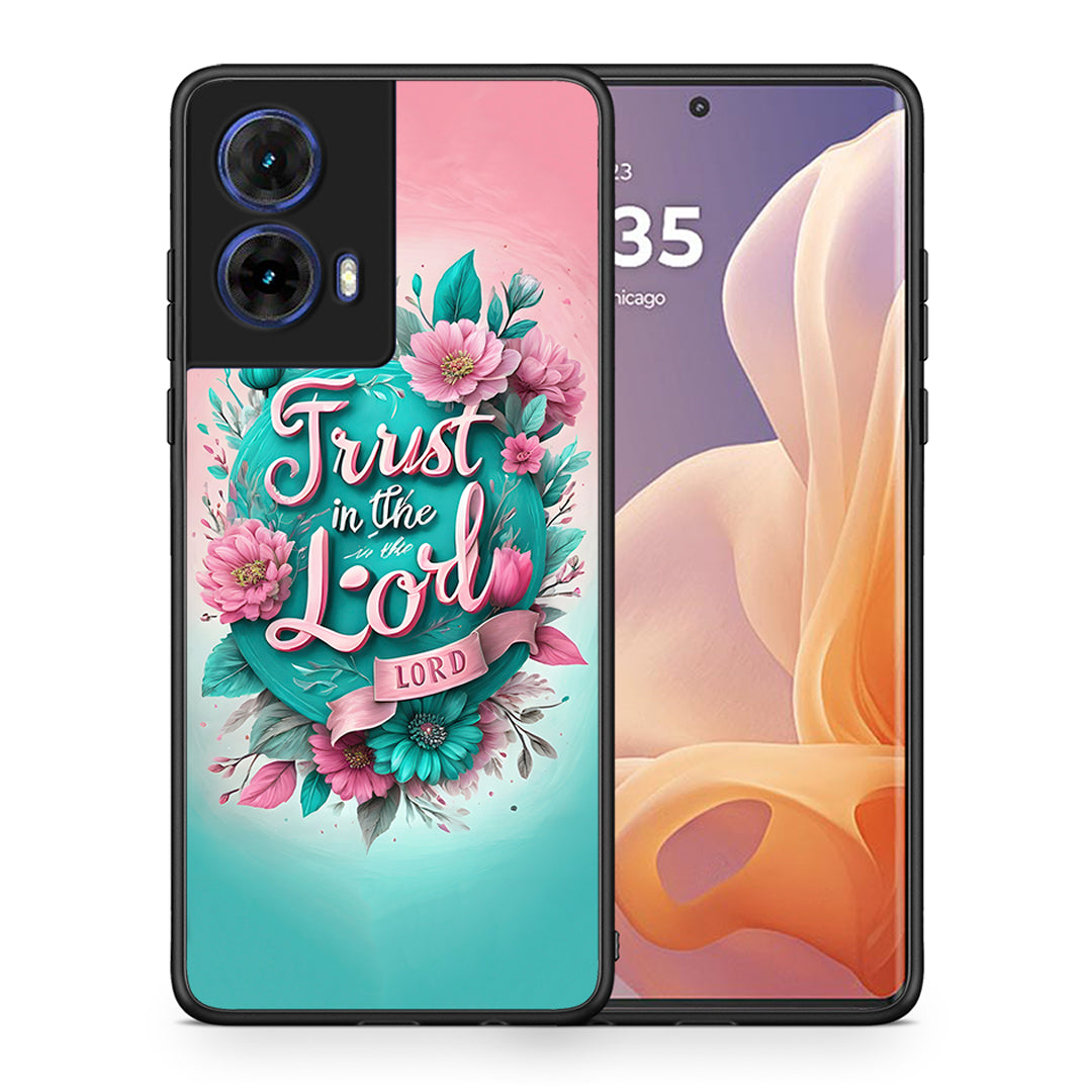 Θήκη Motorola Moto G85 Lord Trust από τη Smartfits με σχέδιο στο πίσω μέρος και μαύρο περίβλημα | Motorola Moto G85 Lord Trust case with colorful back and black bezels