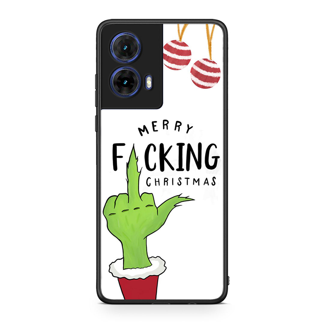 Motorola Moto G85 Merry F Xmas θήκη από τη Smartfits με σχέδιο στο πίσω μέρος και μαύρο περίβλημα | Smartphone case with colorful back and black bezels by Smartfits