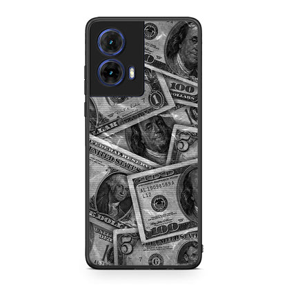 Motorola Moto G85 Money Dollars θήκη από τη Smartfits με σχέδιο στο πίσω μέρος και μαύρο περίβλημα | Smartphone case with colorful back and black bezels by Smartfits