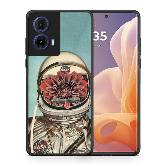 Θήκη Motorola Moto G85 Nasa Bloom από τη Smartfits με σχέδιο στο πίσω μέρος και μαύρο περίβλημα | Motorola Moto G85 Nasa Bloom case with colorful back and black bezels
