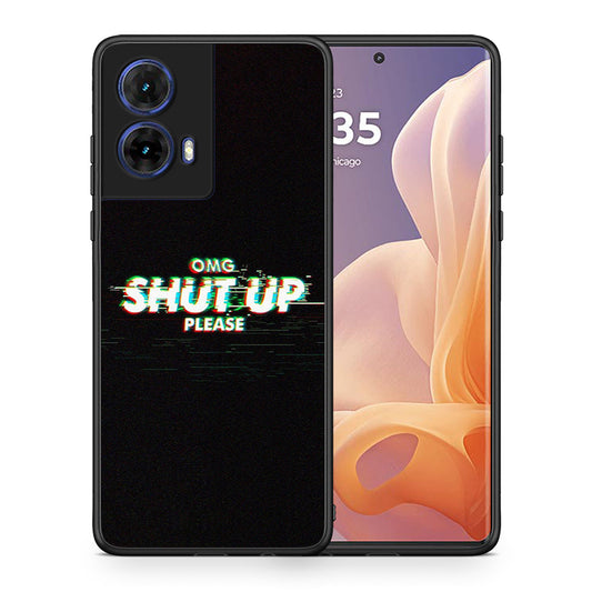 Θήκη Motorola Moto G85 OMG ShutUp από τη Smartfits με σχέδιο στο πίσω μέρος και μαύρο περίβλημα | Motorola Moto G85 OMG ShutUp case with colorful back and black bezels