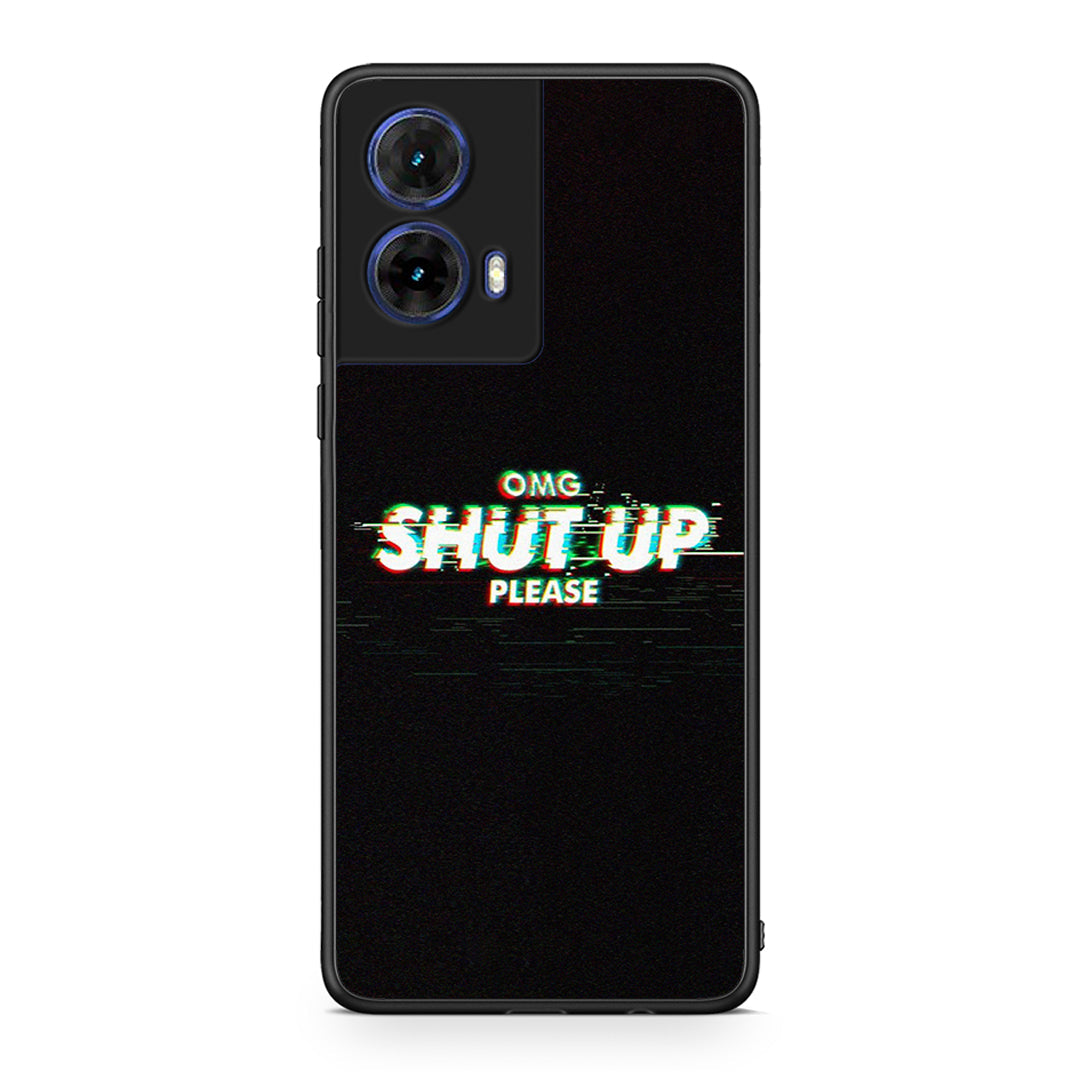 Motorola Moto G85 OMG ShutUp θήκη από τη Smartfits με σχέδιο στο πίσω μέρος και μαύρο περίβλημα | Smartphone case with colorful back and black bezels by Smartfits