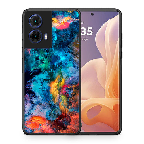 Θήκη Motorola Moto G85 Crayola Paint από τη Smartfits με σχέδιο στο πίσω μέρος και μαύρο περίβλημα | Motorola Moto G85 Crayola Paint case with colorful back and black bezels