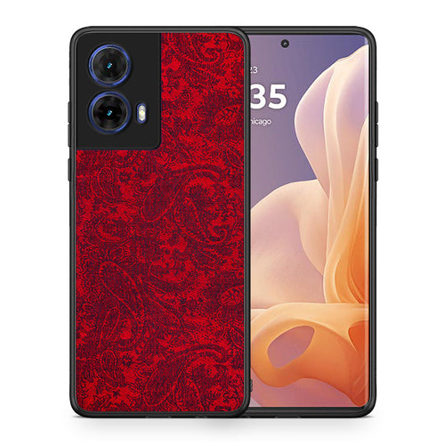 Θήκη Motorola Moto G85 Paisley Cashmere από τη Smartfits με σχέδιο στο πίσω μέρος και μαύρο περίβλημα | Motorola Moto G85 Paisley Cashmere case with colorful back and black bezels