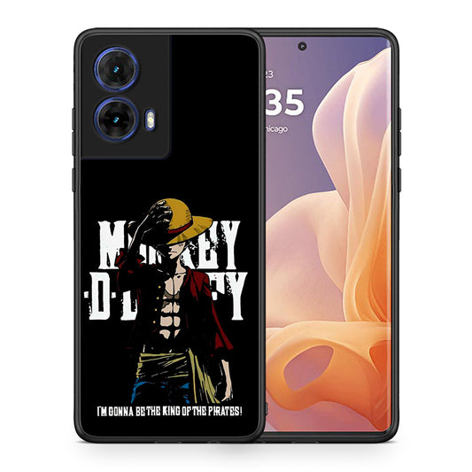 Θήκη Motorola Moto G85 Pirate King από τη Smartfits με σχέδιο στο πίσω μέρος και μαύρο περίβλημα | Motorola Moto G85 Pirate King case with colorful back and black bezels
